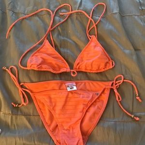 2 piece peach bikini size xsmall